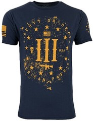 Howitzer Style Men’s T-Shirt PATRIOT Navy Military Grunt MFG S -5XL