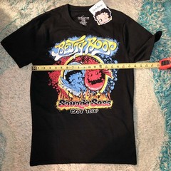 Fleischer Studios Betty Boop Savage Sass 1997 Tour Black Graphic Tee S