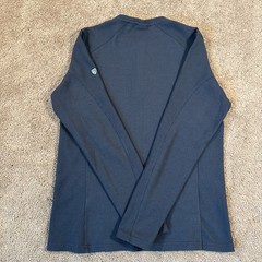 KUHL Konflikt Henley Shirt Mens Small Long Sleeve Blue Waffle Pullover