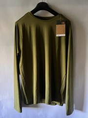 THE NORTH FACE MENS DUNE SKY LONG SLEEVE CREW FOREST OLIVE LARGE STANDARD FIT