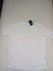 Buck Mason XL Mens White Costa Curved Hem 100% Cotton Crewneck Tee Made USA New