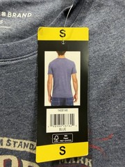 Lucky brand men’s t shirt Small Blue Logo Cotton polyester rayon new with tag