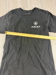 Ariat Black men’s Logo Knit Short Sleeve Crew Neck T-Shirt Small Western