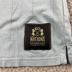 Vintage Football Town Shirt Mens Small Blue Nations Collection Logo Embroidery