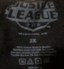 DC Comics Justice League Black T Shirt Screen Printed Graphics Size 2X