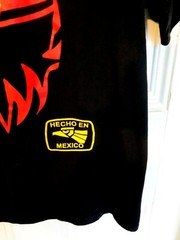 WWE Mascarita Dorada Black Red T-Shirt size L Yazbek Brand Mexican Wrestler