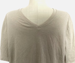 BANANA REPUBLIC ECO PREMIUM WASH Beige Short Sleeve V-Neck T-Shirt Sz XL TALL