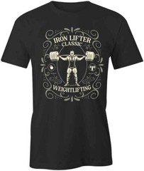 IRON LIFTER WEIGHTLIFTING TShirt Tee Short-Sleeved Cotton CLOTHING S1BSA170