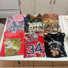 Bulk Lot 48 Tie Dye Shirts Size Large Assorted Graphics Sports Anime Festival #2