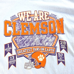 Vintage Clemson Tigers Greatest Fans On Earth T Shirt Large Step Ahead NCAA