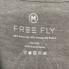 Free Fly Graphic Shirt Mens Medium Gray Sun Wave Outdoor Beach Tee Top