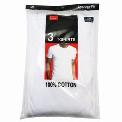 3-Pack Men’s Black/White 100% Cotton Crew Neck T-Shirts “Tagless ~ Undershirt”