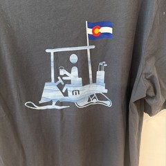 Travis Mathew Short Sleeve Colorado Golf Cart T Shirt Men’s Large Blue
