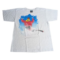 ⛷️👀🔥 VTG Blue Dolphin Down Hill Skiing Single Stitched T Shirt CLEAN Large HTF