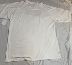 Mecca Shirt Mens 2XL Bleach White Embroidered Striped Graphic Short Sleeve XXL
