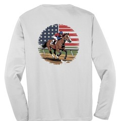 BSCO – American Flag: Sport-Tek Long Sleeve Posicharge Tee