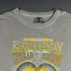 Kenny Chesney Spread The Love 2016 Tour Tee Men Large Gray Comfort Colors Shirt