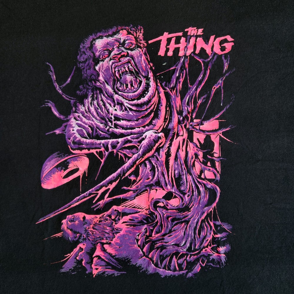 The Thing Creature 80’s Horror Movie John Carpenter Black 2XL Graphic T-Shirt