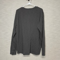 Vince Slub Cotton Henley XL Mens L/S Crew Neck Solid Taupe Minimalist Normcore