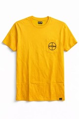 KREW Yellow Pocket T-Shirt Medium Skate Streetwear Rare Graphic Tee