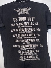 Babymetal 2017 US Tour Tshirt Medium Black