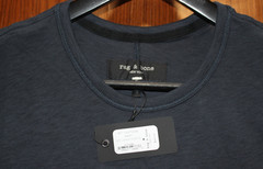 Rag & Bone Classic Slub Jersey Lightweight Navy Blue (Not Black) Men Med T-Shirt
