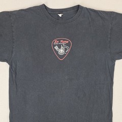 In Tune Guitar Picks Shirt Mens Large Black Center Logo Y2K Punk Rock Faded