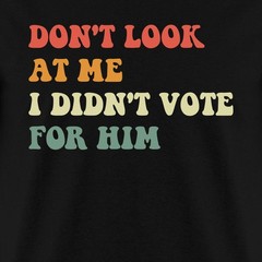Don’t Look at Me – Retro Voting Accountability Graphic Men’s T-Shirt
