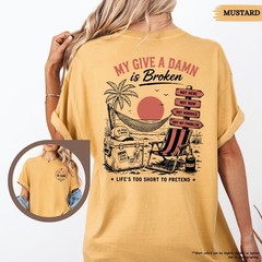 Too Old To Care Club Shirt My Give A Damn Is Broken Funny Tee