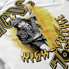 ACDC High Voltage Tour 1976 Men’s T Shirt Rock Band Live Music Merch Angus Young