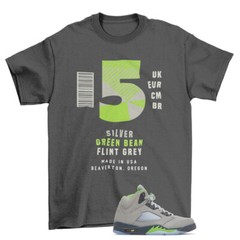 Box Label Green Bean Shirt to Match Air Jordan 5 Green Bean / DM9014-003