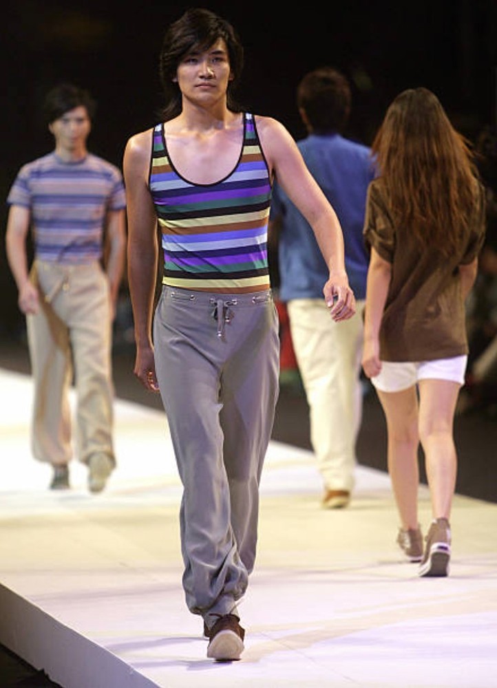 PIERRE CARDIN – 2007 Cotton Stripe Knit Tank, Size Large