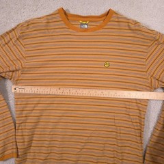 The North Face Shirt Mens Medium Orange Stripe A5 Series Long Sleeve Tee