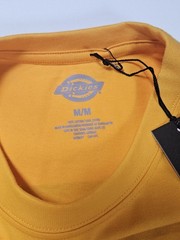 NWT Dickies Workwear Shirt Mens Medium Gold Black Blue Collar Classic Tee