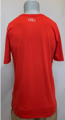 Under Armour Shirt Mens Medium Large Gray Red Short Sleeve Athletic Fit Soft