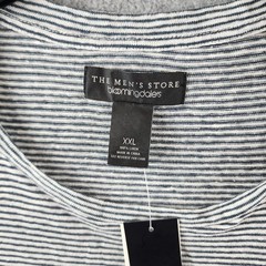 The Men’s Store at Bloomingdale’s Striped Linen Tee XXL Dark Slate Pullover S/S