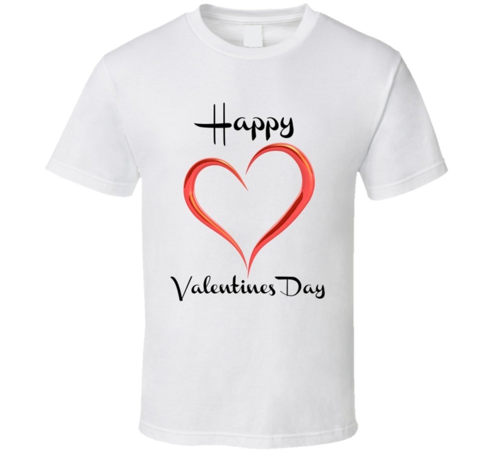 Happy Valentines Day T-Shirt Heart Glam Unisex Fashion Novelty Holiday TShirt