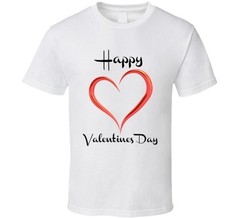 Happy Valentines Day T-Shirt Heart Glam Unisex Fashion Novelty Holiday TShirt