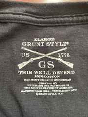 Grunt Style Shirt Mens XL American Flag Spartan Helmet “THIS WE’LL DEFEND”