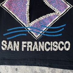 Vintage 80s 90s San Francisco CA Single Stitch Puff Print Boxy Tee USA Made Rare