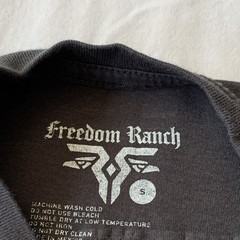 Freedom Ranch Men’s Black Viva Mexico Graphic Logo T-Shirt S Crew Neck Short