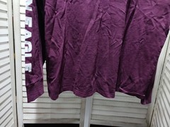 American Eagle Mens Shirt Size XL Tall Burgandy Long Sleeve Logo Front Pocket
