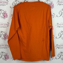 Tommy Hilfiger long sleeve embroidered front Vibrant Orange Graphic Tee