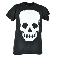 Fifth Foundation Digital Old Skull Graphic Tshirt Mens Black Tee Shirt