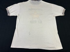 Vintage Converse All-Star Ringer T-Shirt Single Stitch Paper Thin Thrashed Sz L