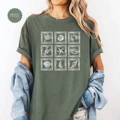 Sea Life Stamps Comfort Tee Summer Beach Ocean Animal