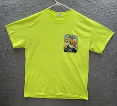 Anvil Shirt Adult Large Yellow Crewneck Sturgis Biker Motorcycle Nature Grunge