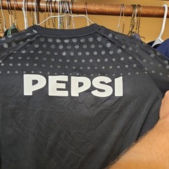 Pepsi Shirt mens Medium Black Short Sleeve Employee Uniform