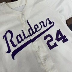 VTG 1960s King O’Shea Steichens Raiders #24 Baseball Jersey White Sports – 46