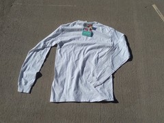 Comfort Wash Telluride Long Sleeve T Shirt Small NEW White